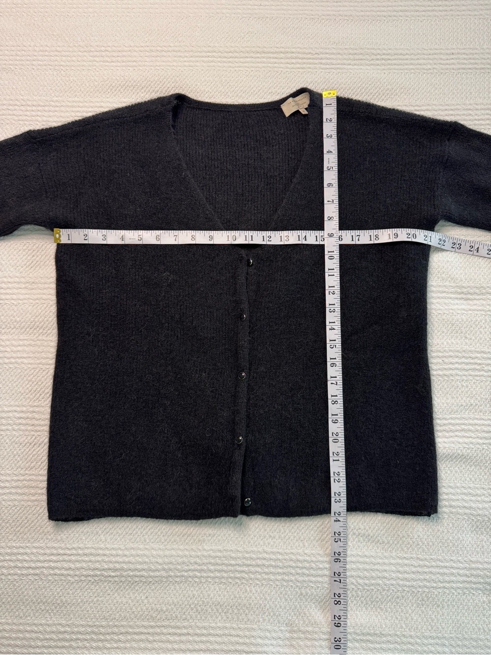 Sézane Barry Cardigan Black Reversible V-Neck Sweater Size M - Picture 11 of 11